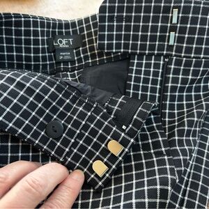 LOFT Monochrome Grid Pattern Trousers